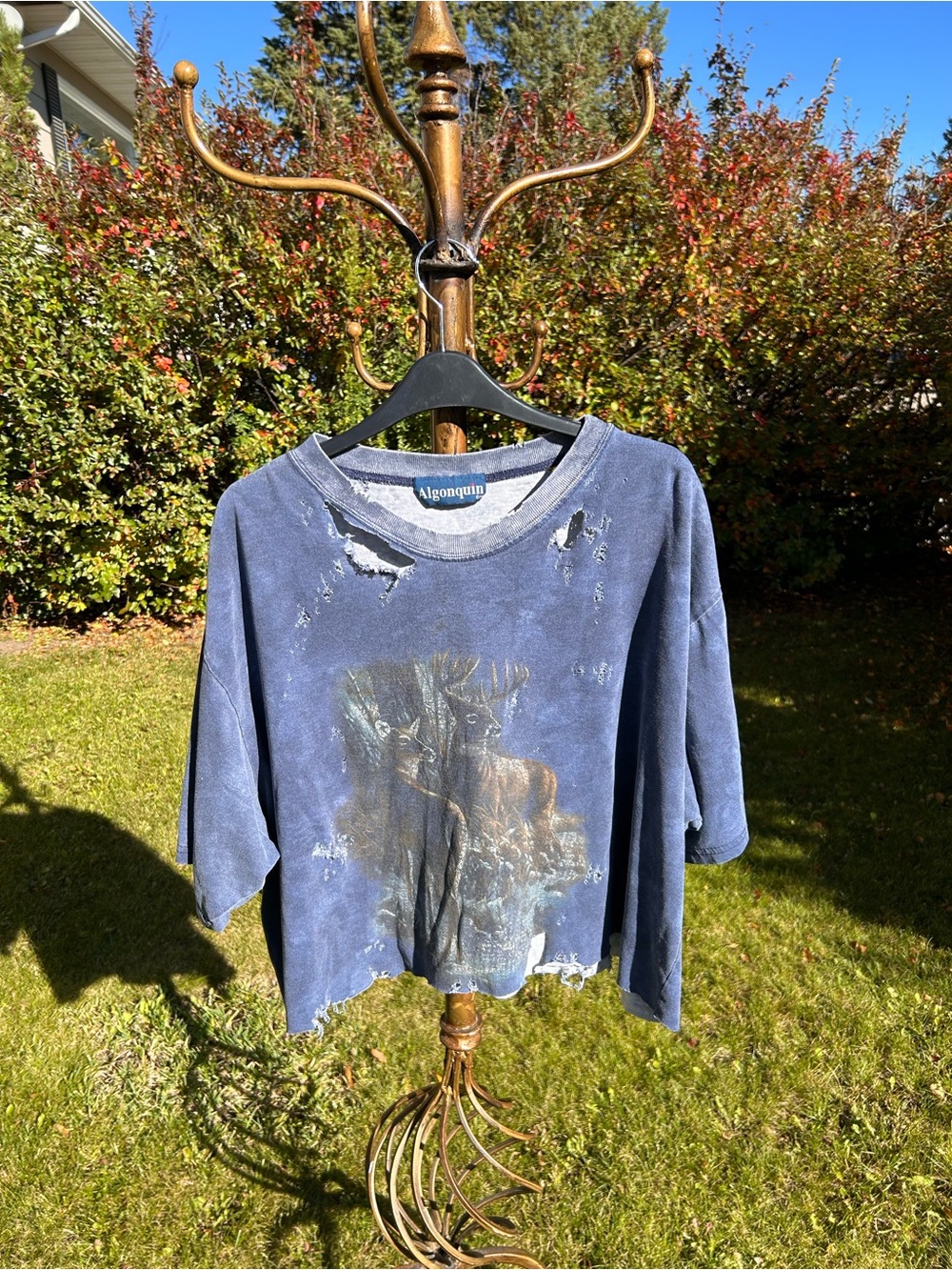 Distressed Deer Graphic Tee